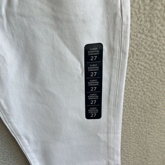 J Crew‎ Curvy Essential Straight Leg Jeans Womens Size 27 White - Picture 5 of 13